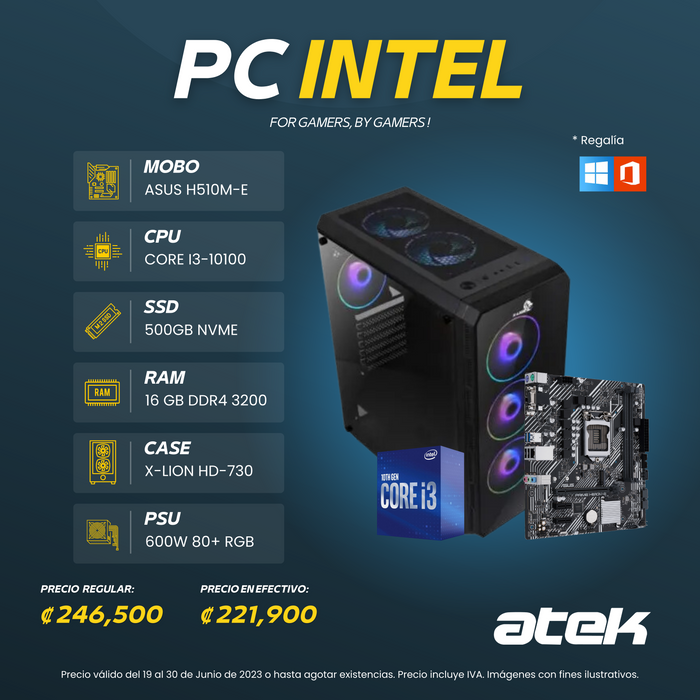 Intel i3 10100 Atek PC