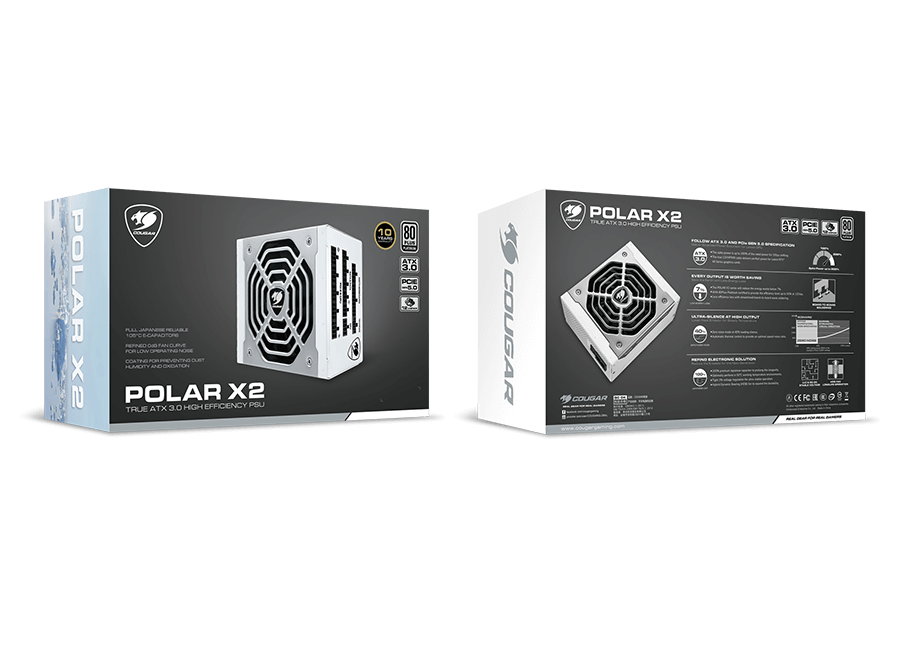 Fuente de Poder 1050W Cougar Polar X2 1050 80-Plus Platinum ATX 3.0 FULL MODULAR