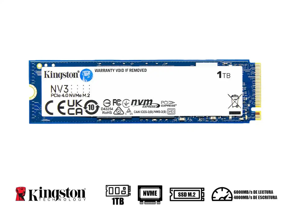 SSD NVMe M.2 Kingston NV3 NVMe PCie – 1TB