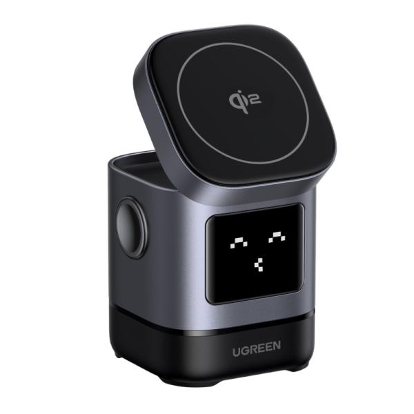 Cargador Inalambrico 2 En 1 UGREEN W709 15W Magnetico 45775 Negro