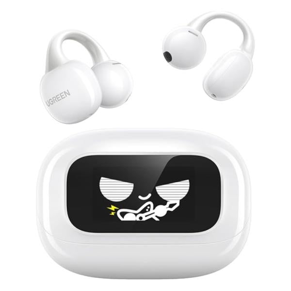 Audifono UGREEN Ws208 Clipbuds Magic True Inalambrico Bluetooth Pantalla Tactil 55136 Blanco