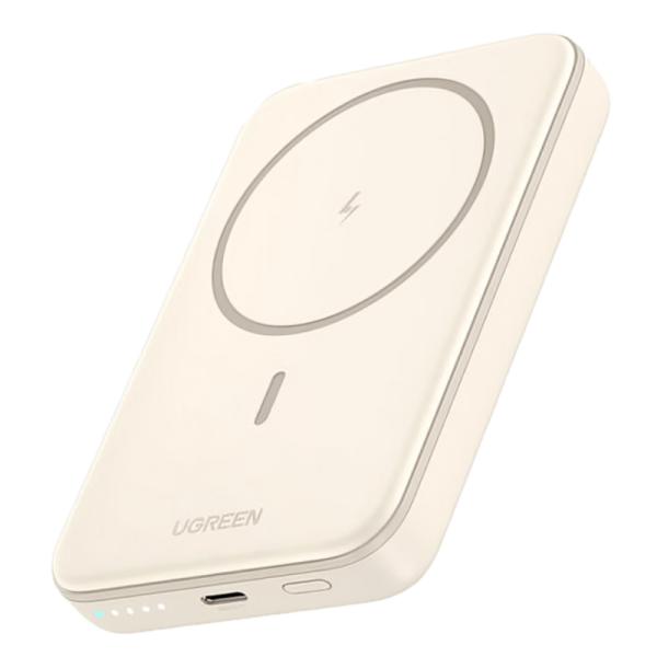 Power Bank UGREEN Pb561 10000Mah Inalambrico Magnetico USB-C 20W Qi 15W Display Lcd 25208 Beige