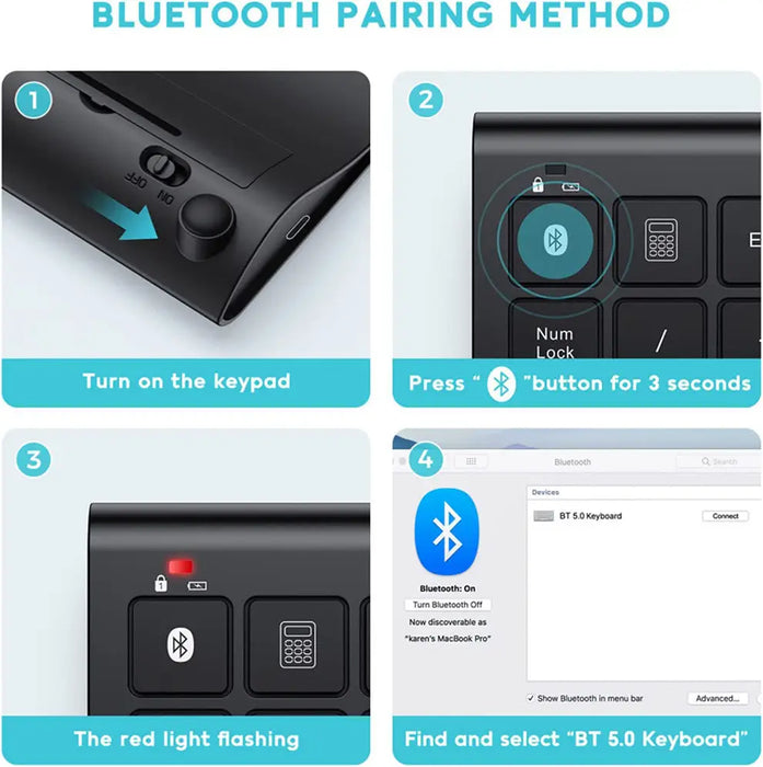 TECLADO NUMÉRICO BLUETOOTH PARA PORTÁTIL