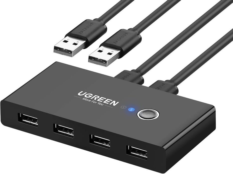 HUB KVM UGREEN US216 DE 2 ENTRADAS Y 4 SALIDAS USB-A