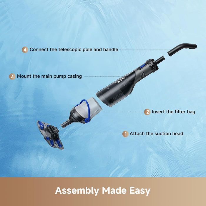 MOVA Handler V10 aspirador para todo tipo de piscinas, 4200L/h
