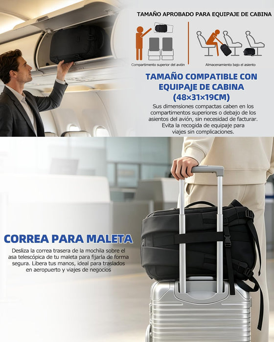 Mochila de viaje EVOX de 35 L, para portátil de 16 pulgadas