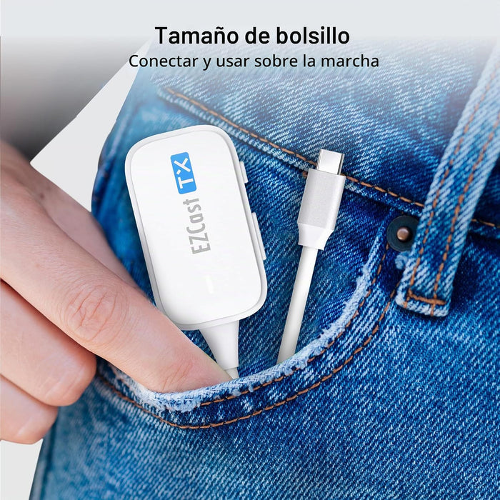 EZCast Transmisor y receptor inalámbrico USB-C a HDMI,