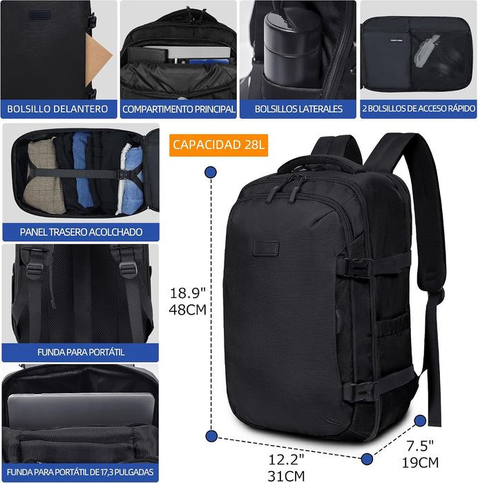 Mochila de viaje EVOX de 35 L, para portátil de 16 pulgadas
