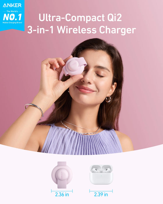 Cargador inalámbrica Anker MagGo 3 en 1