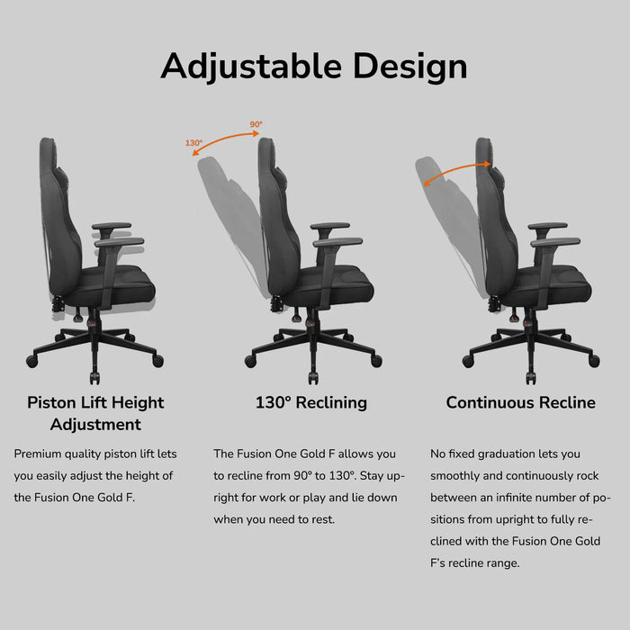 Silla Gamer FUSION ONE GOLD F 3MFOFGLB.0001