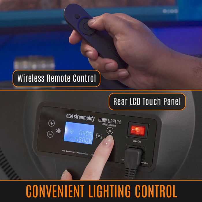 Aro De Luz Para Selfie Aerocool Glow 14"-USB-TP SPIF-GL14262.11