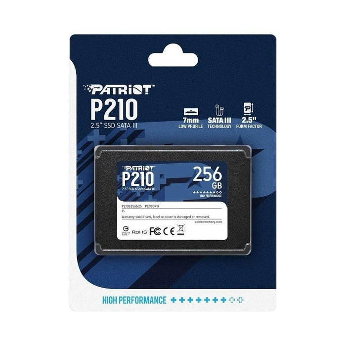 SSD 256GB PATRIOT P210 2.5″ SATA III 500MB/S / 400MB/S P210S256G25