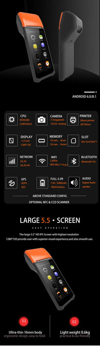 Impresora de recibos para terminal POS Android NETUM P58-Q3