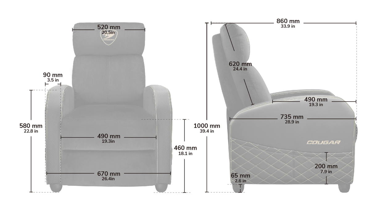 SOFA 3MRAEGLB.0001 COUGAR RANGER ELITE GOLD