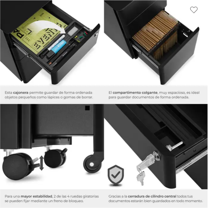 Cajonera FlexiSpot con ruedas RC2