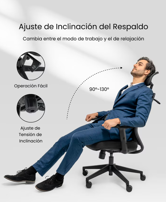 Silla FlexiSpot de oficina BS3 NEGRA