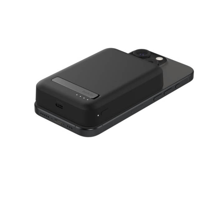 Batería Externa Inalámbrica Magnética 10,000mAh Qi2, BPD008BT, Negro