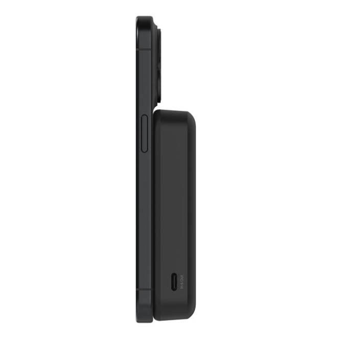 Batería Externa Inalámbrica Magnética 10,000mAh Qi2, BPD008BT, Negro