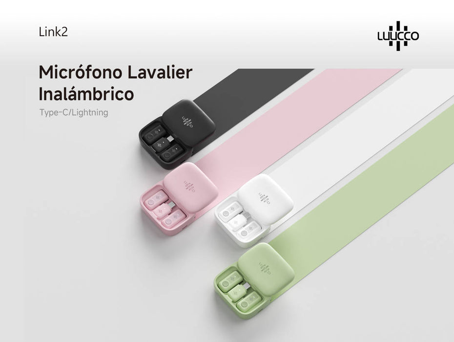 Micrófonos inalámbricos ultra-compactos USB-C para smartphones 2 mics Luucco Link2