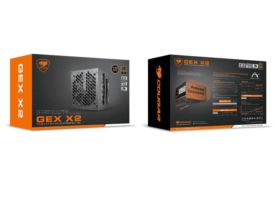 Fuente de poder Cougar GEX X2 1000W ATX 3.0 FULL MODULAR