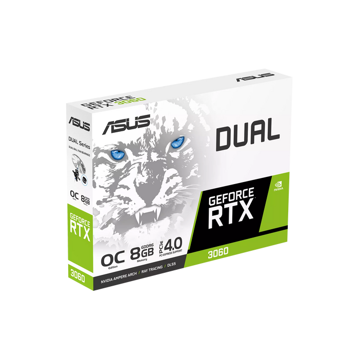 ASUS DUAL-RTX3060-O8G-WHITE GeForce RTXTM 3060 White OC Edición 8GB GDDR6